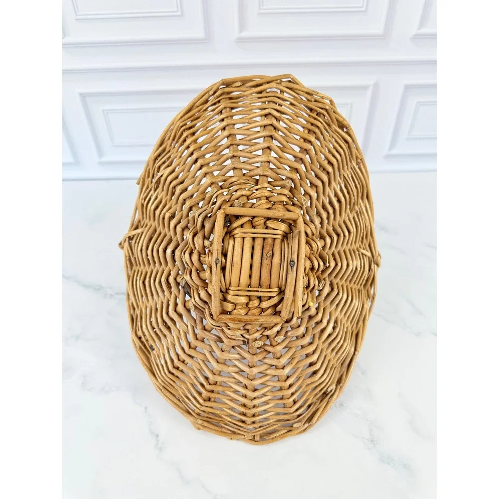 VTG Woven Wicker Petite Garden Gathering Basket 9